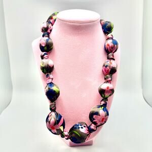 Beautifully Boho Silk Flower Necklace